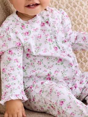 Kissy Kissy Victorian Roses Smoked Zip Footie